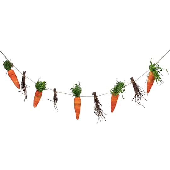 3.25Ft Carrot & Twig Artificial Easter Garland By Northlight in Orange | 3.25 ft | Michaels®